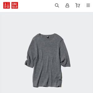 Uniqlo MERINO RIBBED CREW NECK SWEATER HALF SLEEVE
